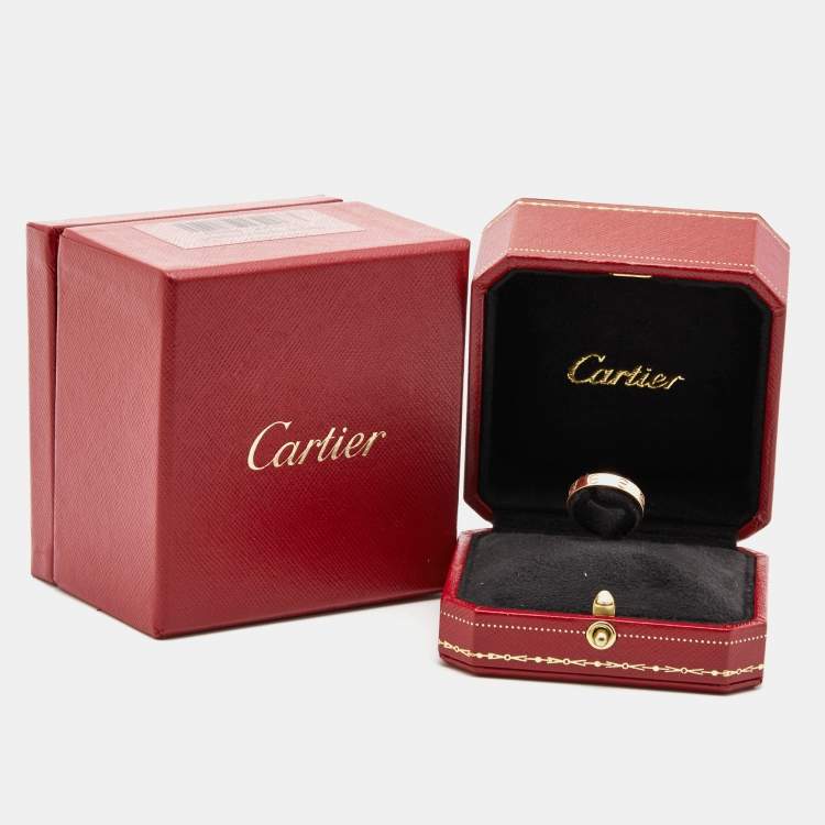 Pre Owned Cartier Love 18k Rose Gold Ring Size 50