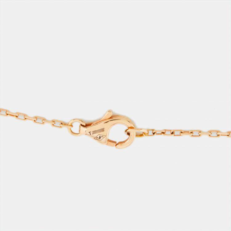 Pre Owned Cartier Trinity de Cartier Cultured Pearl 18K Three Tone Gold Necklace