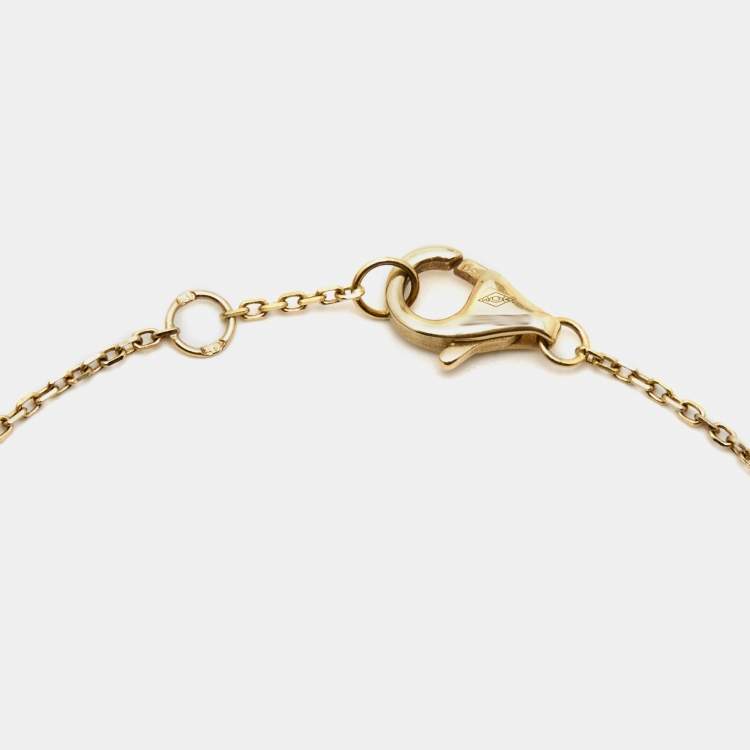 Pre Owned Cartier Amulette De Cartier Lapis Lazuli Diamond 18k Yellow Gold Bracelet
