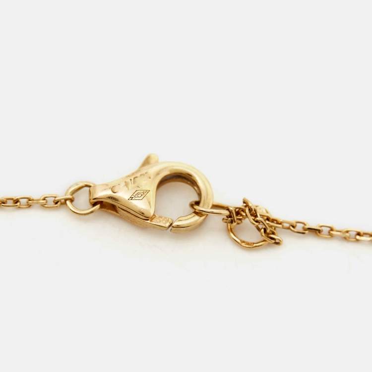 Pre Owned Cartier Amulette De Cartier Lapis Lazuli Diamond 18k Yellow Gold XS Model Bracelet