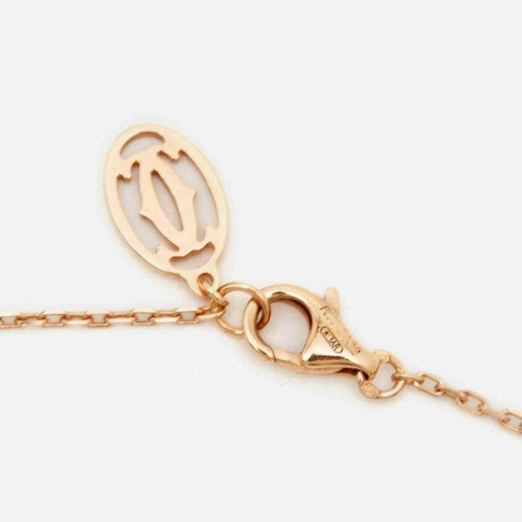 Pre Owned Cartier  D'Amour Pink Sapphire 18k Rose Gold Necklace