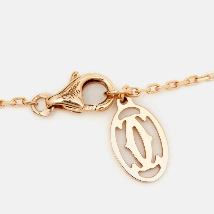 Pre Owned Cartier  D'Amour Pink Sapphire 18k Rose Gold Necklace
