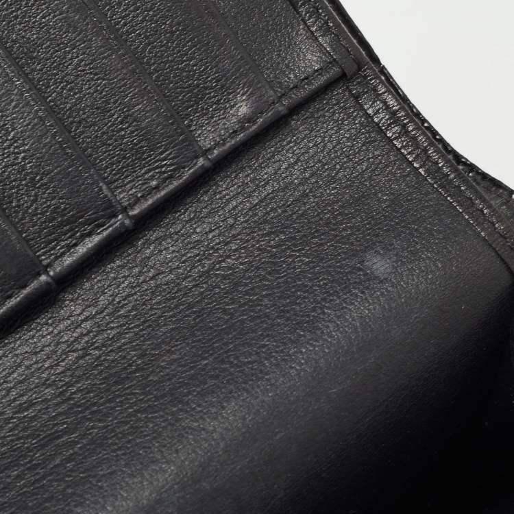 Pre Owned Cartier Black Patent Leather Happy Birthday Compact Wallet