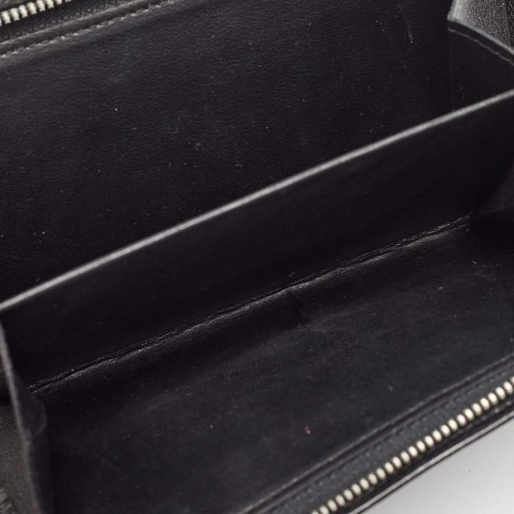 Pre Owned Cartier Black Patent Leather Happy Birthday Compact Wallet