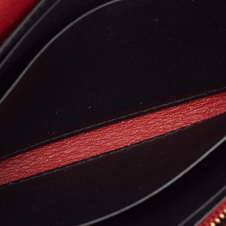 Pre Owned Cartier Red Leather Guirlande de Cartier Compact Wallet