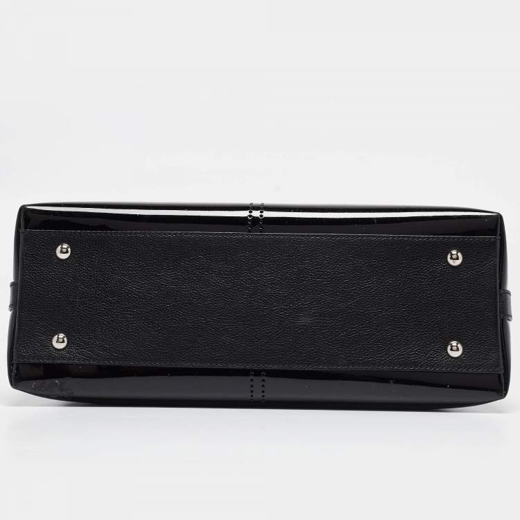 Pre Owned Cartier Black Patent and Leather Marcello de Cartier Satchel