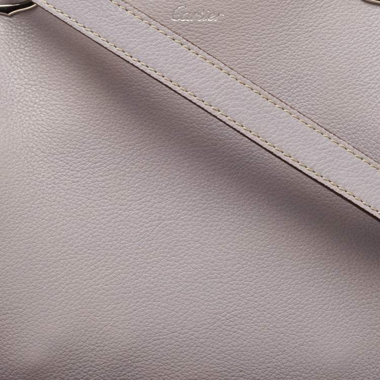 Pre Owned Cartier Mauve Leather Small C de Cartier Satchel