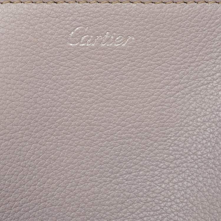 Pre Owned Cartier Mauve Leather Small C de Cartier Satchel
