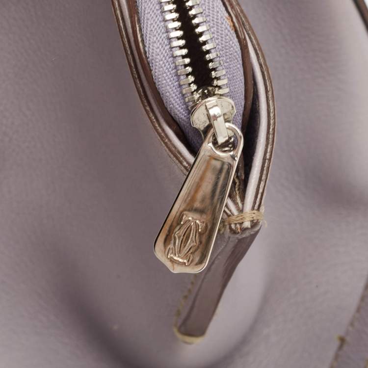 Pre Owned Cartier Mauve Leather Small C de Cartier Satchel