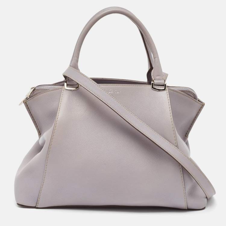 Pre Owned Cartier Mauve Leather Small C de Cartier Satchel