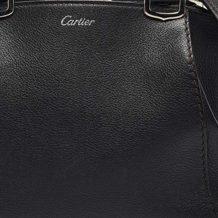 Pre Owned Cartier Black Leather Mini C de Cartier Satchel