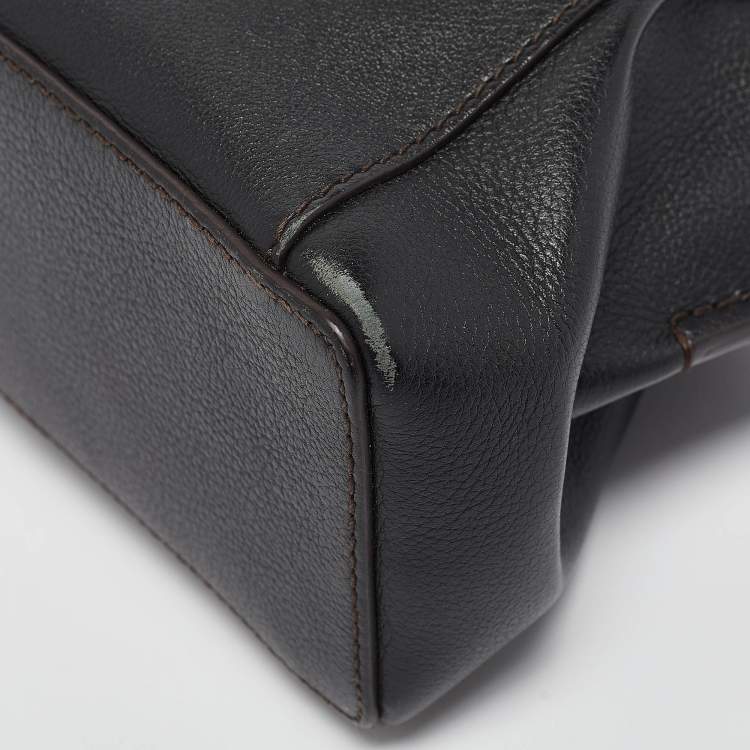 Pre Owned Cartier Black Leather Mini C de Cartier Satchel