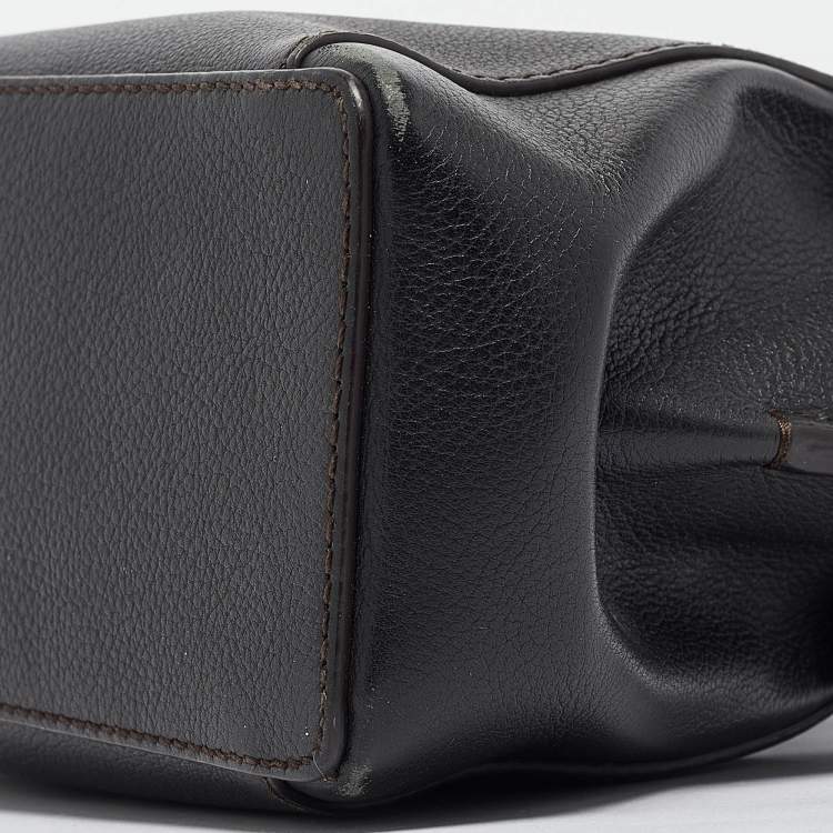 Pre Owned Cartier Black Leather Mini C de Cartier Satchel
