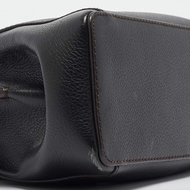 Pre Owned Cartier Black Leather Mini C de Cartier Satchel