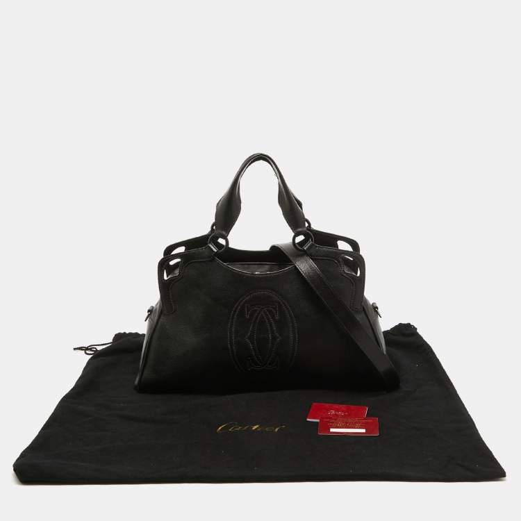 Pre Owned Cartier Dark Brown Leather Marcello de Cartier Bag