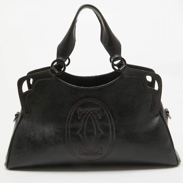 Pre Owned Cartier Dark Brown Leather Marcello de Cartier Bag