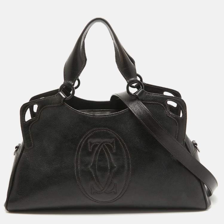 Pre Owned Cartier Dark Brown Leather Marcello de Cartier Bag