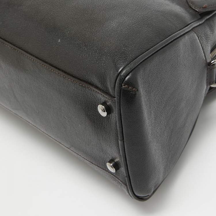Pre Owned Cartier Dark Brown Leather Marcello de Cartier Bag