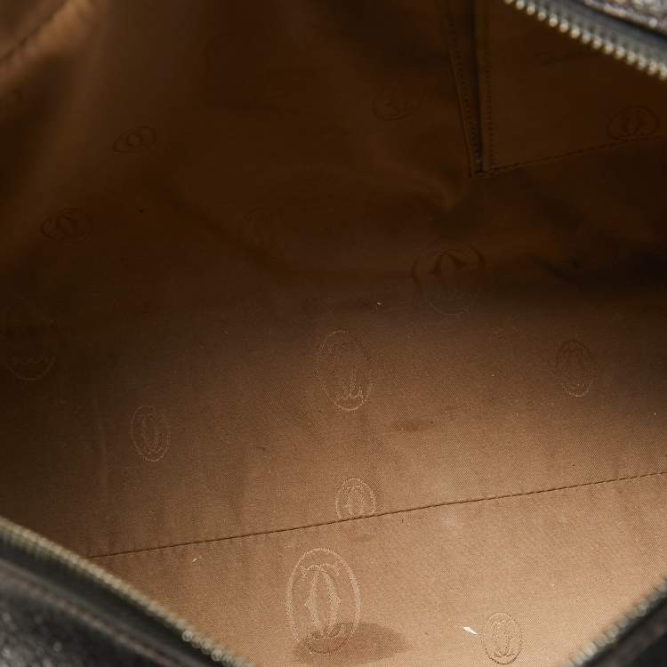 Pre Owned Cartier Dark Brown Leather Marcello de Cartier Bag