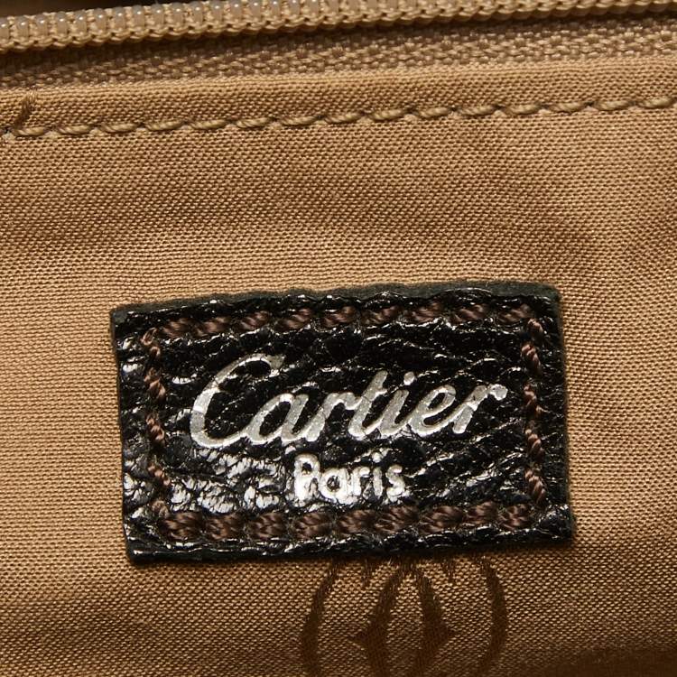 Pre Owned Cartier Dark Brown Leather Marcello de Cartier Bag