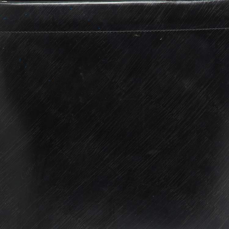Pre Owned Cartier Black Leather Trinity Bag