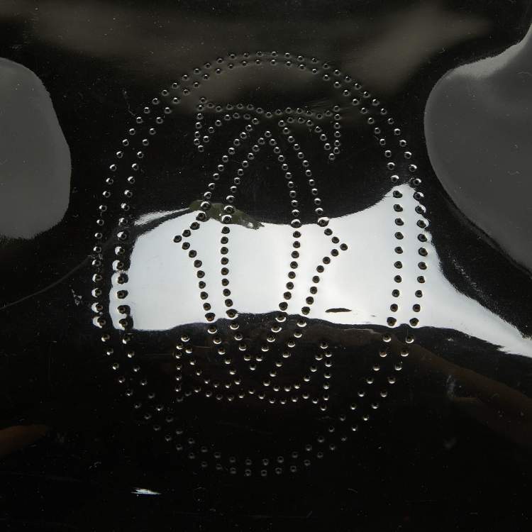 Pre Owned Cartier Black Patent Leather Small Marcello De Cartier Tote