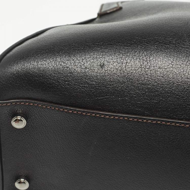 Pre Owned Cartier Black Leather Marcello de Cartier Bag