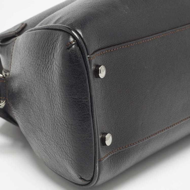 Pre Owned Cartier Black Leather Marcello de Cartier Bag