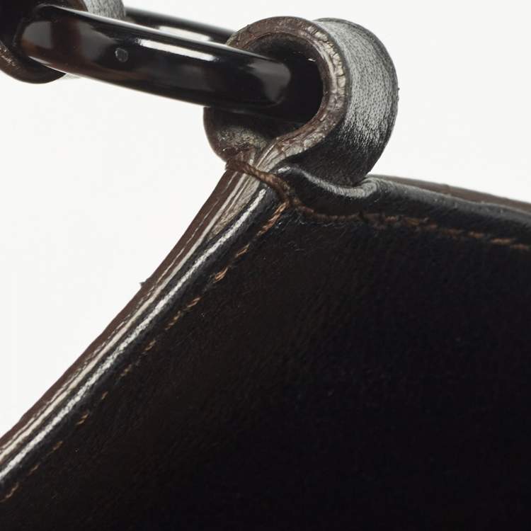 Pre Owned Cartier Black Leather Marcello de Cartier Bag
