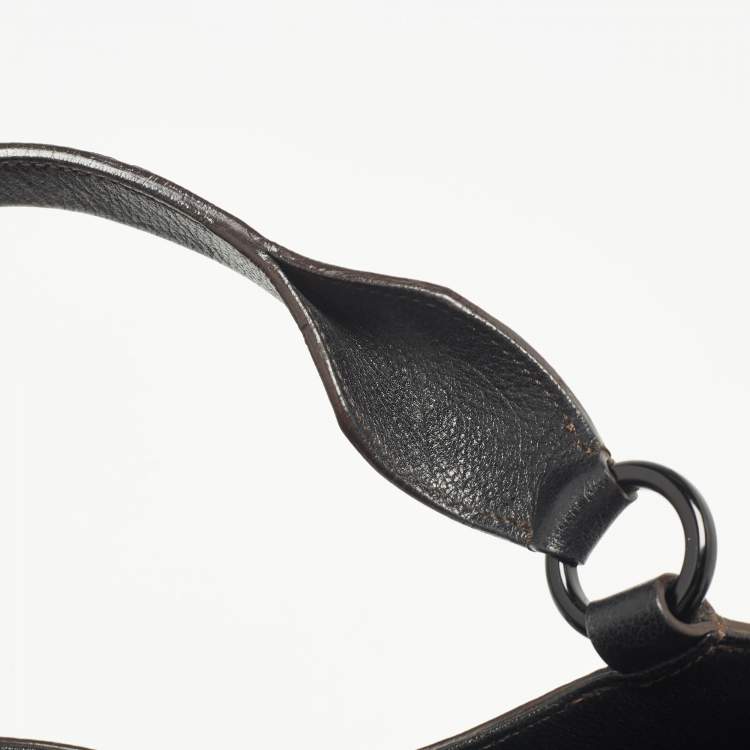 Pre Owned Cartier Black Leather Marcello de Cartier Bag