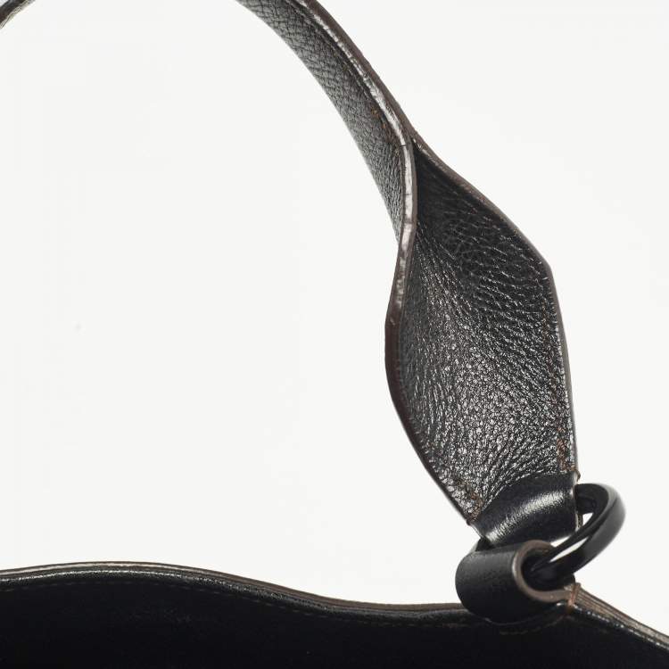 Pre Owned Cartier Black Leather Marcello de Cartier Bag