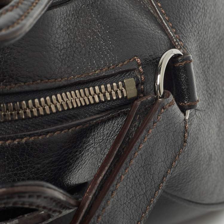 Pre Owned Cartier Black Leather Marcello de Cartier Bag