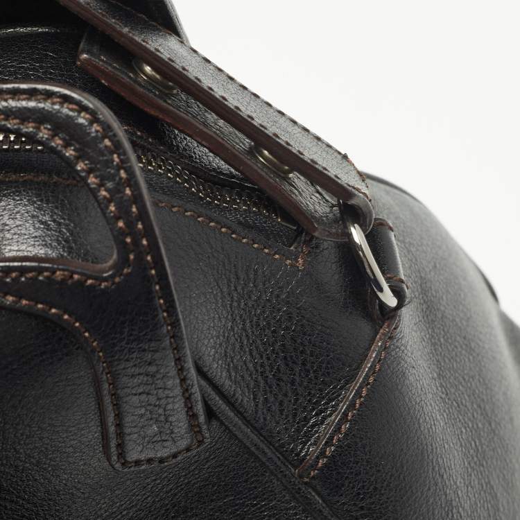 Pre Owned Cartier Black Leather Marcello de Cartier Bag