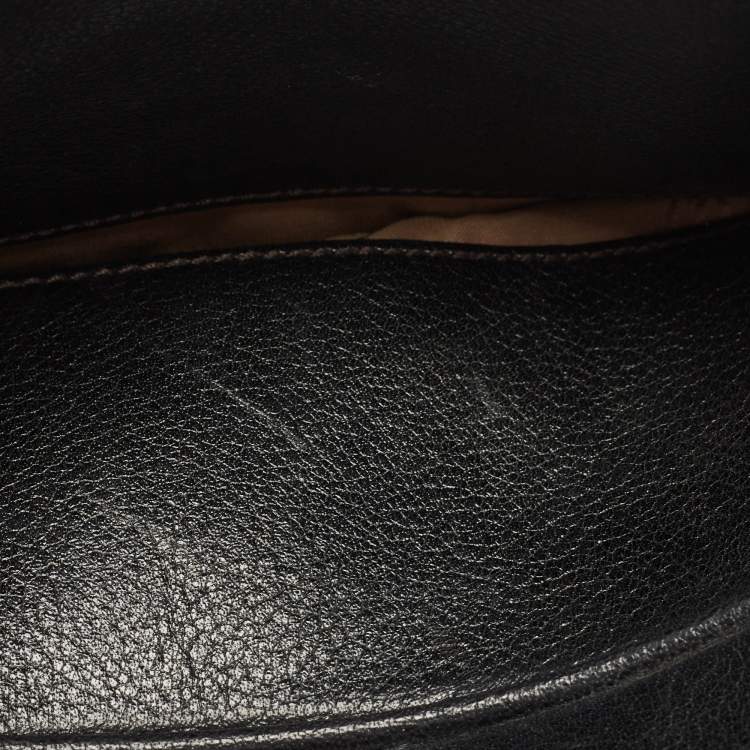 Pre Owned Cartier Black Leather Marcello de Cartier Bag
