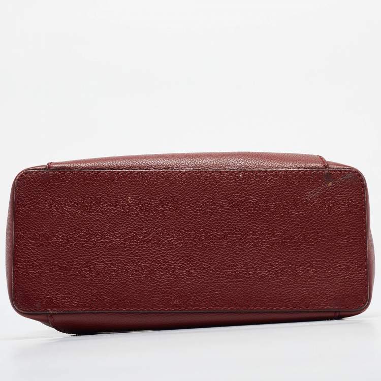 Pre Owned Cartier Red Leather Mini C de Cartier Satchel