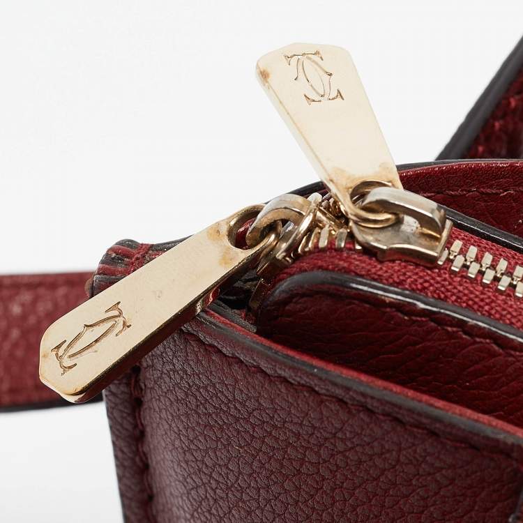 Pre Owned Cartier Red Leather Mini C de Cartier Satchel