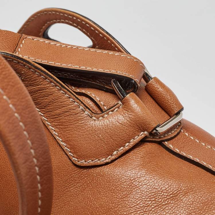 Pre Owned Cartier Tan Leather Marcello de Cartier Satchel