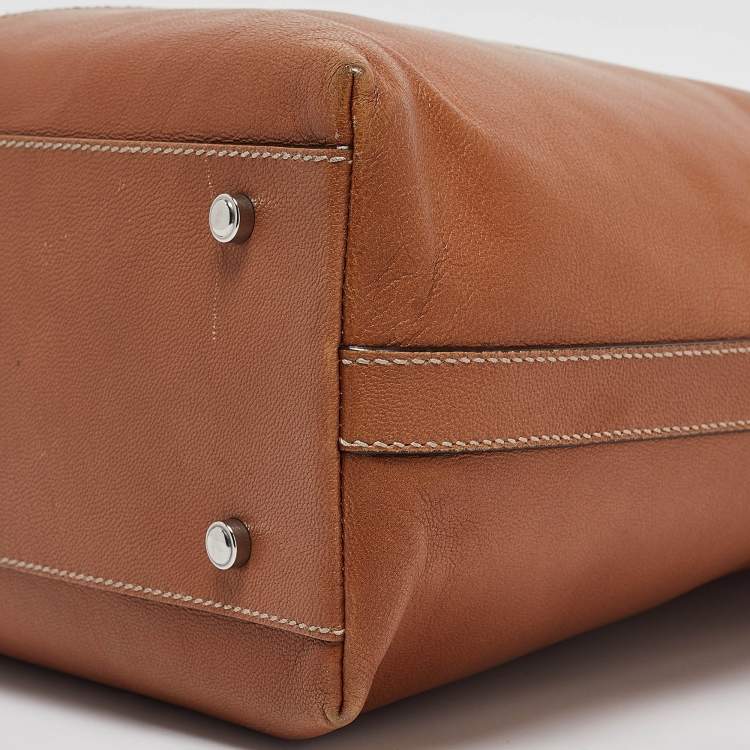 Pre Owned Cartier Tan Leather Marcello de Cartier Satchel