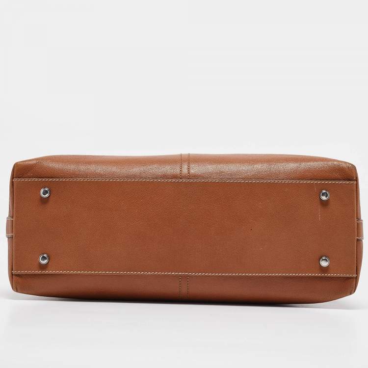 Pre Owned Cartier Tan Leather Marcello de Cartier Satchel