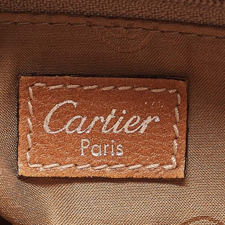 Pre Owned Cartier Tan Leather Marcello de Cartier Satchel