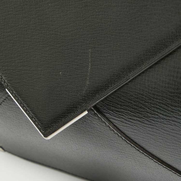 Pre Owned Cartier Black Leather Envelope Shoulder Bag