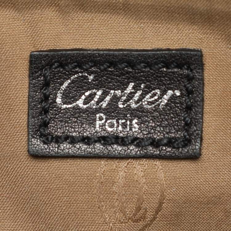 Pre Owned Cartier Black Leather Marcello de Cartier Satchel