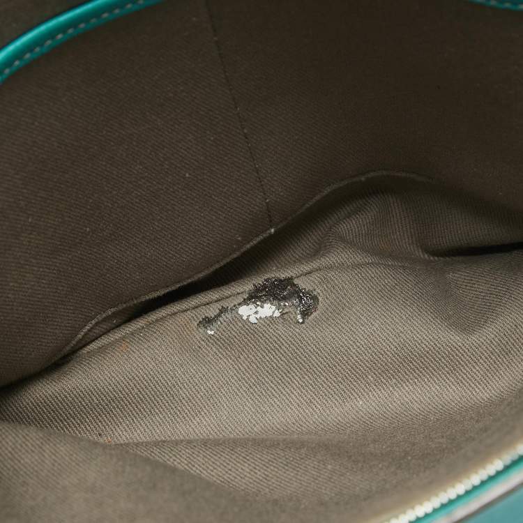 Pre Owned Cartier Green Leather Small C De Cartier Bag