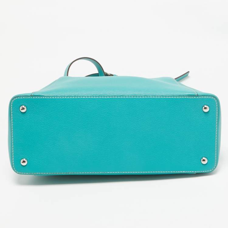 Pre Owned Cartier Green Leather Small C De Cartier Bag