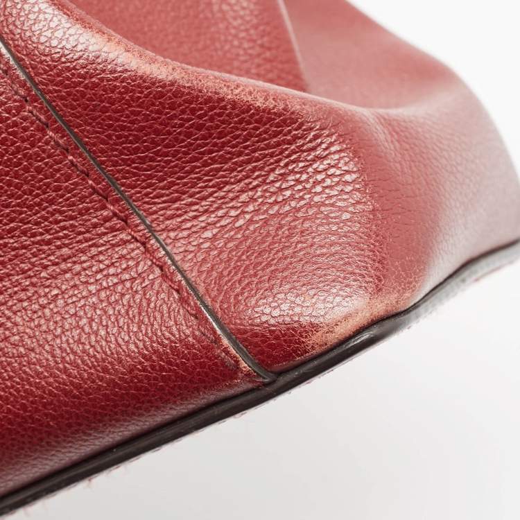 Pre Owned Cartier Red Leather Mini C de Cartier Satchel