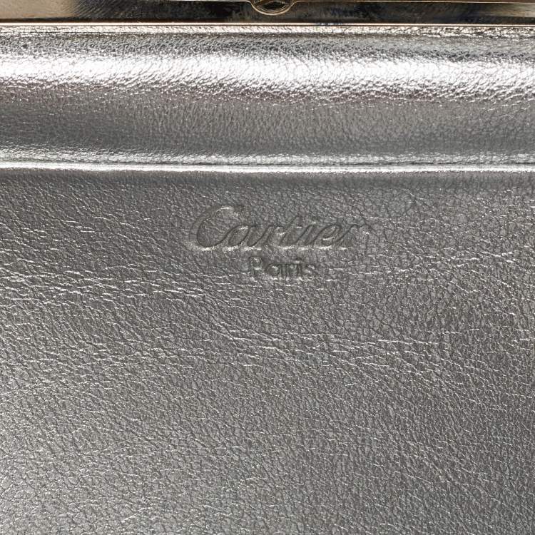 مملوكة مسبقًا Cartier Black Ostrich Feather and Leather Clutch