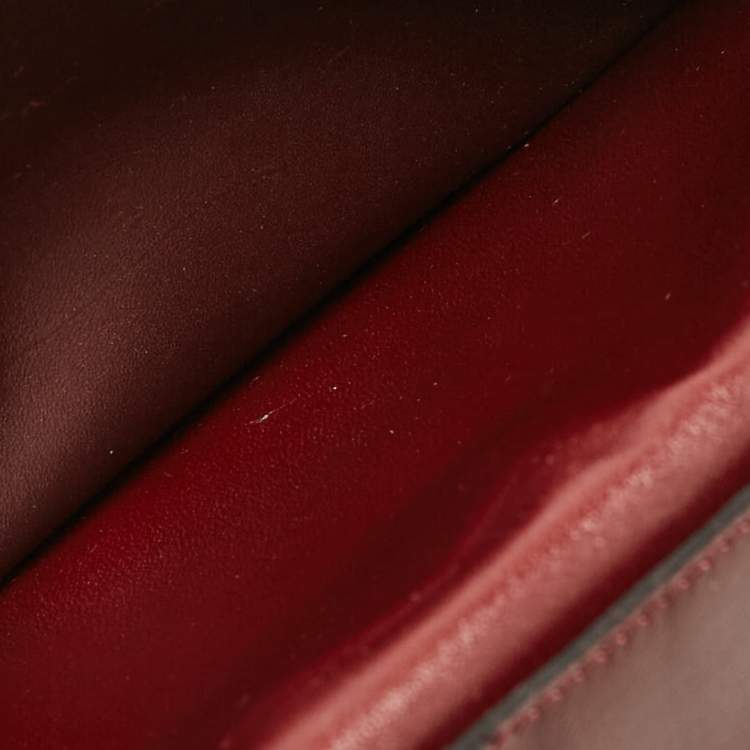 Pre Owned Cartier Red Leather Must de Cartier Bifold Long Wallet
