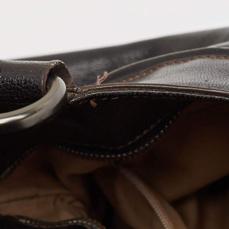 Pre Owned Cartier Black Leather Marcello De Cartier Satchel