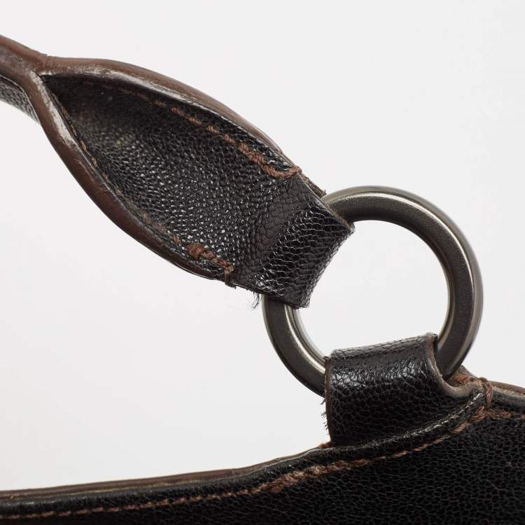 Pre Owned Cartier Black Leather Marcello De Cartier Satchel
