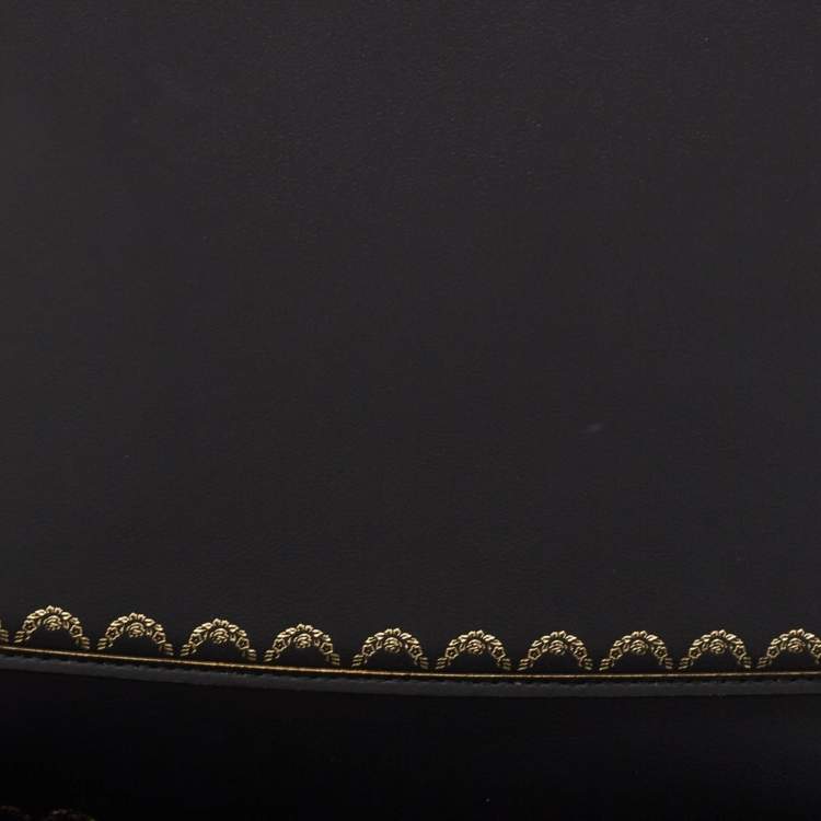 Pre Owned Cartier Black Leather Guirlande de Cartier Clutch